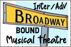 BROADWAY BOUND: Intermediate/Advanced Musical Theatre Instructors: Palmer Davis & Christiana Meeks • Fee $295 DATES: SAT: 2/14 - 5/9 (No class 4/4) TIME: 11:30A - 1P GRADES: 6 - 12